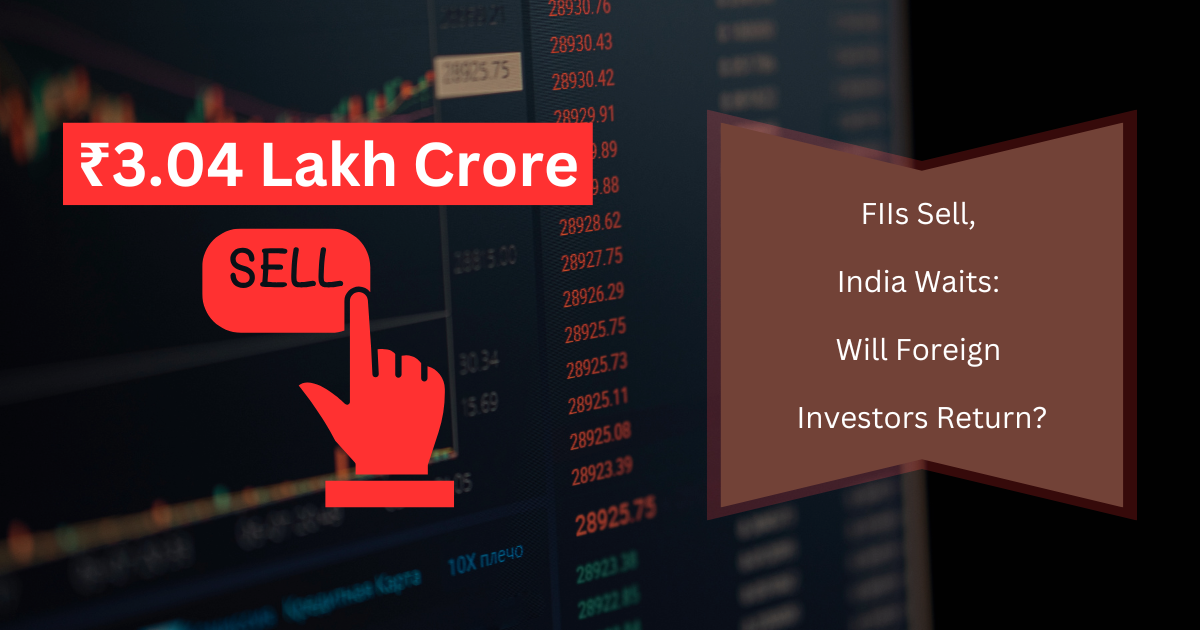 3.04 Lakh rupees share sold by FIIs, The post Image